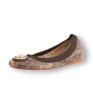 Tory Burch Brown and Tan Flats
